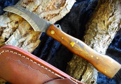 MARKENLOS Pilzmesser Schwammerlmesser handgearbeitet scharf mit Bürste und Tasche (RP1d-B