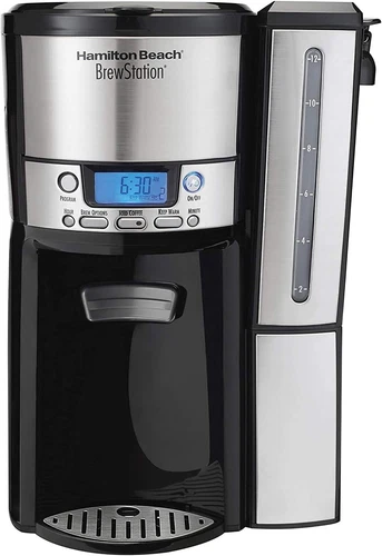 Hamilton Beach Brewstation 12-Cup Programmable Drip Coffee Maker, Black Stainles