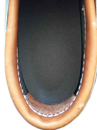 L.L.BEAN Women's Bean Boots, Rubber Mocs,Tan/Navy Size 10 NEW - Picture 6 of 7