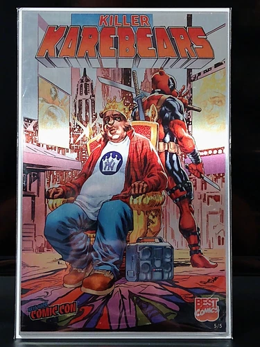 Killer Kare Bears NYCC Biggie & Deadpool Homage METAL Variant Cover #5/5 Damaged