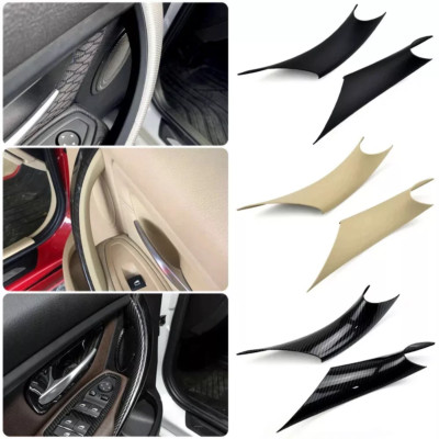 Black/Beige/Carbon Interior Door Handle Cover Pull Trim For BMW F30 F32 F35 328i