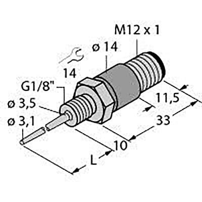 1PC TURCK TP-103A-G1/8-H1141-L013 PT100, PROBE