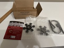 The Original Mantle Clip Stocking Holder Decorative Clip Snowflake Set of 4