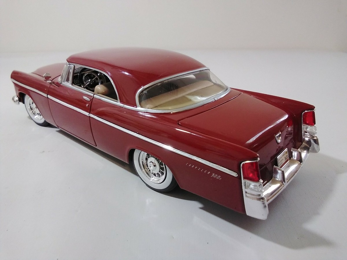 Maisto 1956 Chrysler 300B Ruby Red White Wall tires Tan Interior