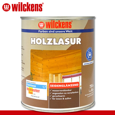 Wilckens 750 ml Holzlasur LF seidenglänzend transparent Holzbeschichtung