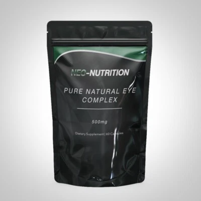 NEO-NUTRITION PURE NATURAL EYE COMPLEX - Lutein Zeaxanthin Bilberry Vitamins A, B12 Vegan x1