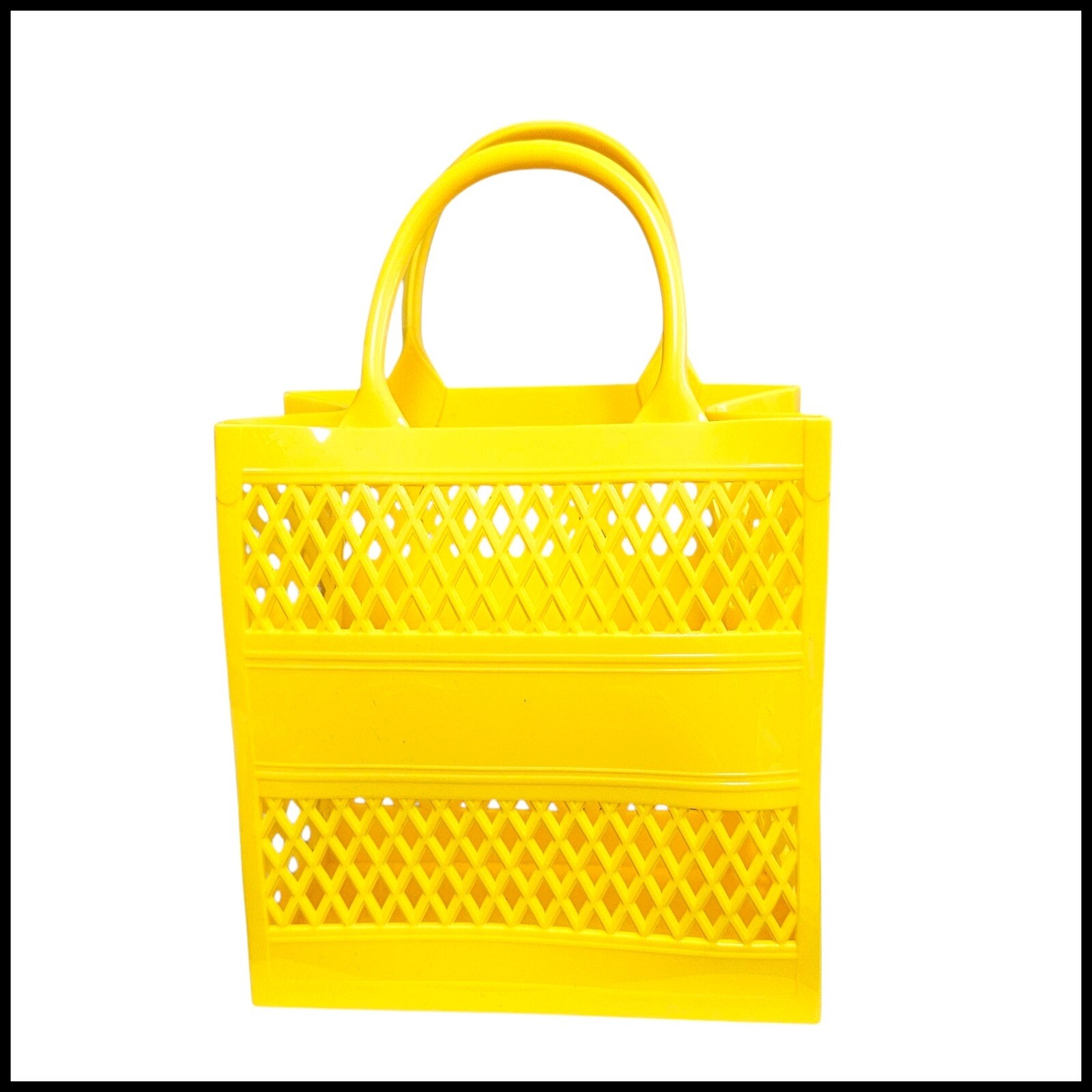 Желтая желейная сумка с бриллиантовым вырезом для пляжа и бассейна Дорожная сумка Mini 3790₽