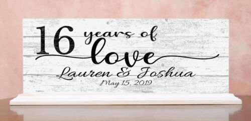Custom Gift Sign For Wedding Anniversary Personalized Names & Year For Couples - Picture 16 of 80