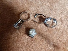 Vintage 60's Silca "Impero" Pump End,"Campy" Top and "Reg" Bottom Clips -all NOS