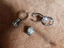 Vintage 60's Silca "Impero" Pump End,"Campy" Top and "Reg" Bottom Clips -all NOS