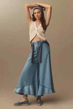 Anthropologie Pilcro Flounce High-Rise Ultra Flare Jeans Bellbottoms 26T 26 Tall