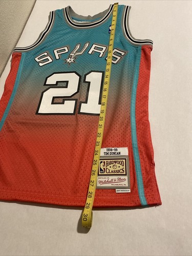 San Antonio Spurs Jersey Mitchell & Ness 98 Tim Duncan Swingman Fadeaway Small - Picture 8 of 9