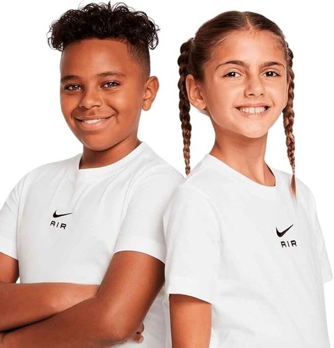 Nike AIR Unisex Big Kids' Short Sleeve T-Shirt (White) Size Small - Picture 3 of 4