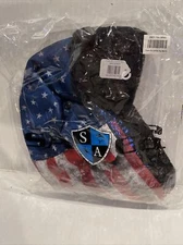Winter Trapper Hat Skiing Cap Women Men Winter Hat With Ear Flaps American Flag
