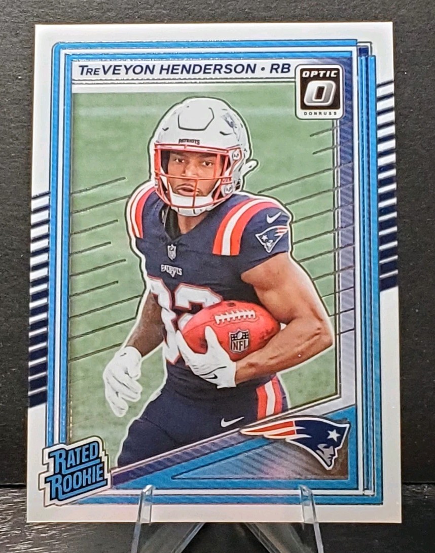 2025 Donruss Optic #248 TreVeyon Henderson PATRIOTS Rated Rookie card🏈NM/MT