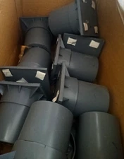 lot of 10, Diversitech HPR-6-2P Heat Pump Riser, Two Piece, 6 In. Gray