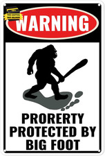 8" X 12" Aluminium Bigfoot Metal Sign - Funny Sasquatch Gift for Bigfoot Lovers,
