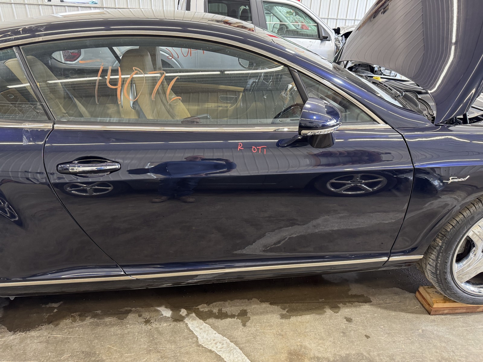 04 BENTLEY CONTINENTAL PASSENGER RIGHT FRONT DOOR SHELL DARK SAPPHIRE PEARL LR5W