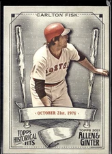 2021 Topps Allen & Ginter #HH-6 Carlton Fisk Historical Hits