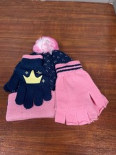 Disney Princess Girls 3 Piece Set - Beanie, Gloves and Flip Gloves