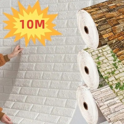 3D Foam Self Adhesive Wallpaper Waterproof Wall Stickers Home Decor