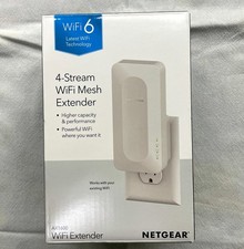 NETGEAR AX1600 WiFi 6 4-Stream Mesh Extender Model EAX11v2 100 COMPLETE Working