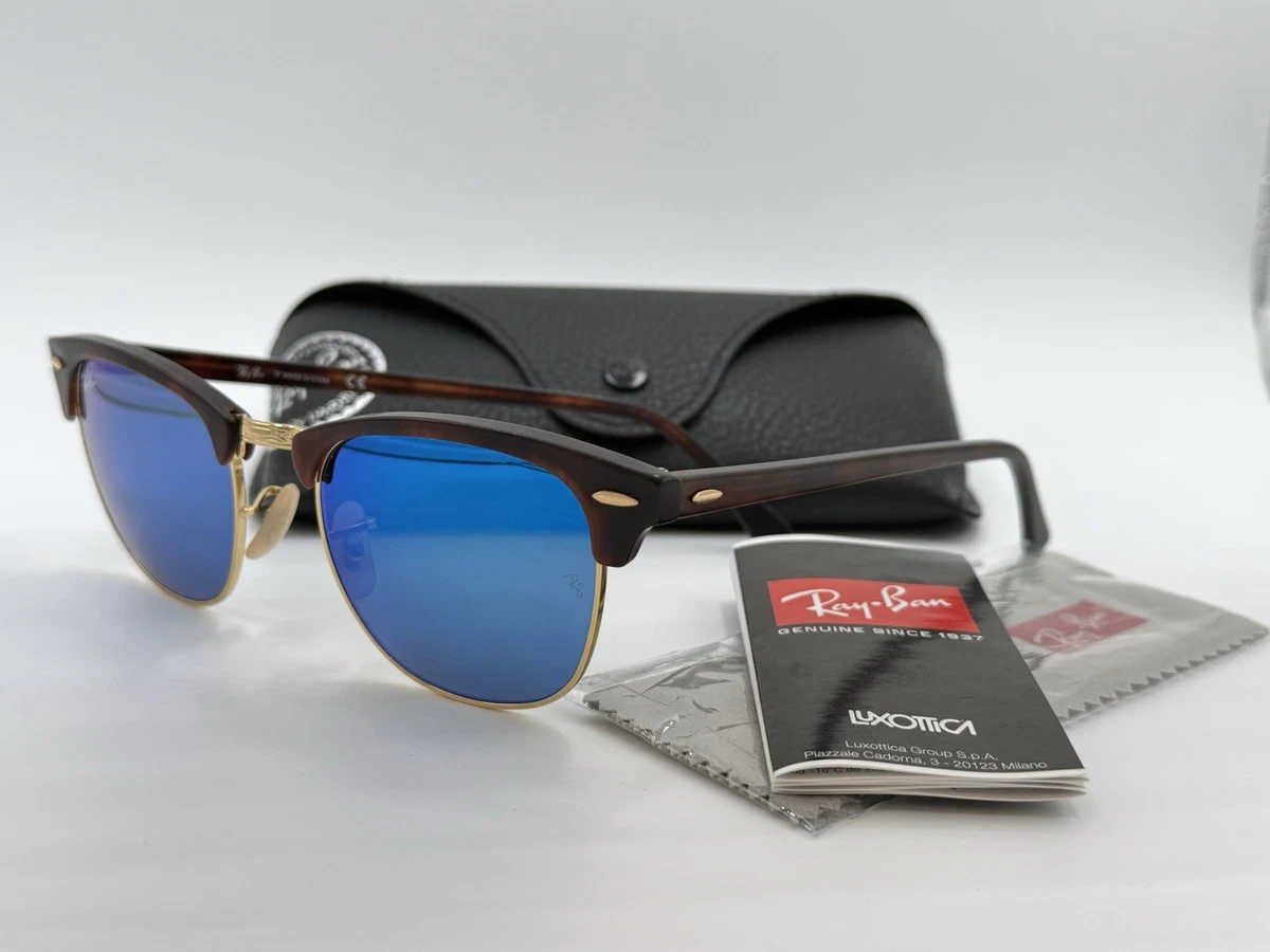 Ray-Ban Clubmaster Blue Mirrored Sunglasses for Men for sale | eBay