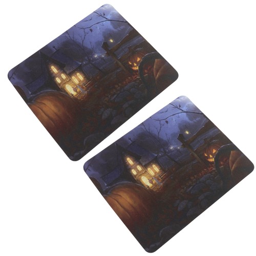 2PCS Anti-slip Mouse Pad Halloween Pumpkin Pattern Mouse Mat Desk Accessories - 第 7/12 張圖片