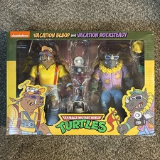 2024 NECA Teenage Mutant Ninja Turtles Vacation BEBOP ROCKSTEADY DAMAGE BOX