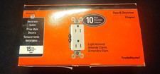 10 Pack Pass and Seymour Decorator 15 Amp 125-Volt Duplex Outlet Light Almond