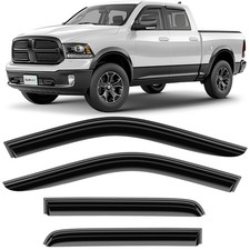 Sun Rain Visors Wind Rain Guards for 2019-2024 Dodge Ram 1500 Classic Crew Cab