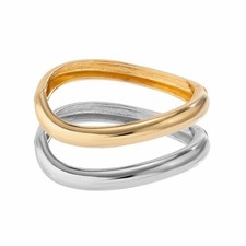 Chunky Gold Bangles Bracelets for Women Trendy Stack Statement Bangle Irregul...