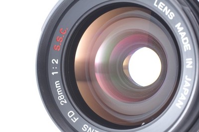 Near MINT ] Canon FD 28mm f2 S.S.C. SSC Wide Angle MF Prime Lens