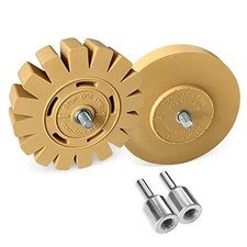 Decal Remover Eraser Wheel, 4 Inch Rubber Wheel 2 Packs Solid Slotted edge 