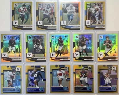 2022 Panini Donruss - 14 Cards Lot - Press Proof Gold - Houston Texans / Oilers  - Bild 1 von 2