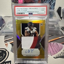 2024 National Treasures - TRUE RPA HOLO GOLD /10 Cade Stover #187 PSA 9
