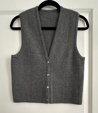 100 Cashmere Vest Gray Color Women's Size Small C