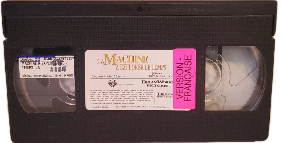 La Machine a explorer le temps VHS (2002) - NTSC - French (Tested) - Image 3 of 3