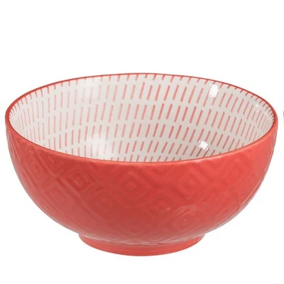 Bol corail en porcelaine - Photo 1/2