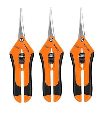 VIVOSUN 3 Pack Gardening Scissors Hand Pruner Pruning Shear Straight Stainless