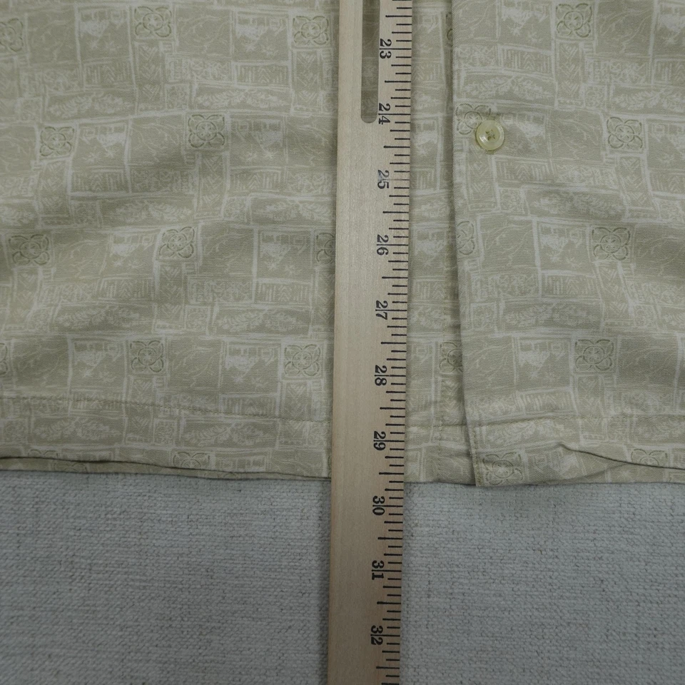 Weatherproof Shirt Mens XL Beige Short Sleeve Button Up Lightweight Rayon Blend - Image 4 of 4