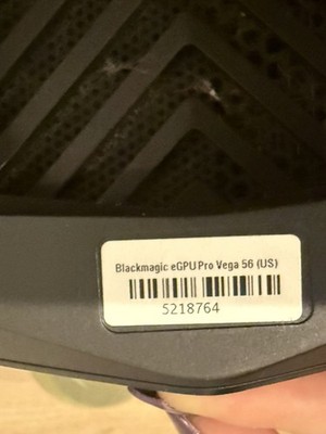 Blackmagic Design eGPU Pro – AMD Radeon RX Vega 56 – External GPU