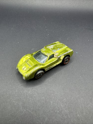 #ad Vintage Hot Wheels Redline 1967 Ford J Car US Antifreeze Blk Int Nice $20.00