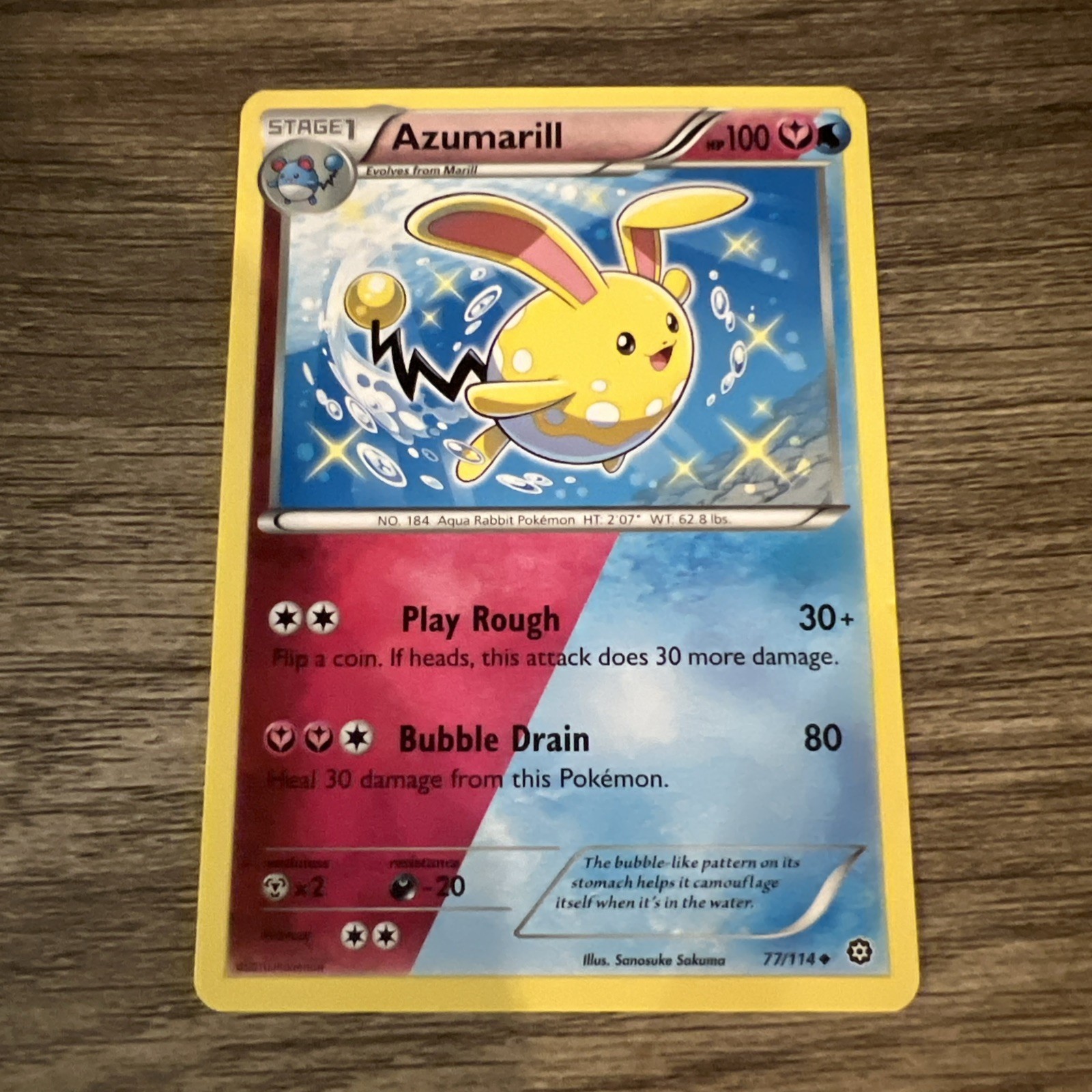 Azumarill 77/114 Uncommon XY - Steam Siege Pokémon Card
