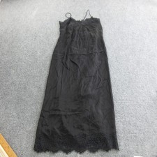 Zimmermann Dress Womens M Black Lace Slip Maxi Spaghetti Strap Belted Formal