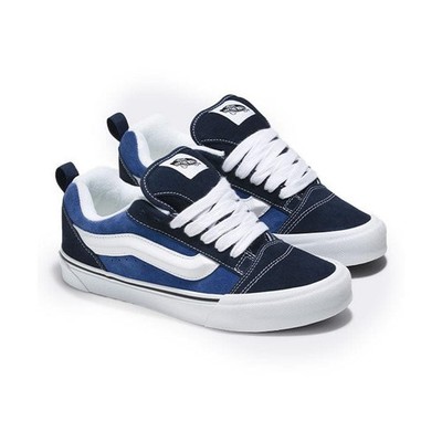 Vans Knu Skool Skate Shoes Navy/True White VN0009QCNWD Size Mens 9.5 / Womens 11