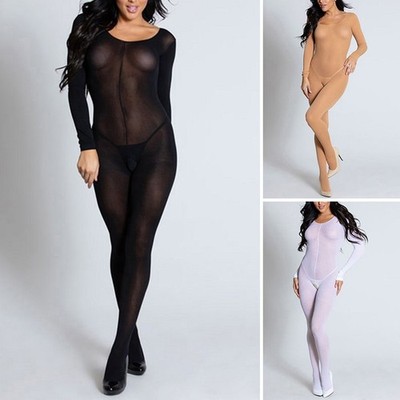 Kleid Body Stocking Body Stocking Mode Damen Rundhals Rundhals Rundhals