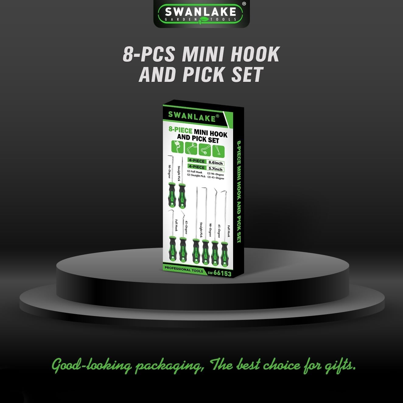 Mini Hook & Pick Set 8-Piece 8.6''- 5.7'' Automotive Tools, Mechanic, Puller DIY