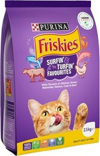 FRISKIES Adult Dry Cat Food Surfin' & Turfin' Favourites 2.5kg Fast Shipping AU