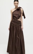 Banana Republic Stretch Cotton One Shoulder Maxi Dress Size Petite 2 NWT RT$300